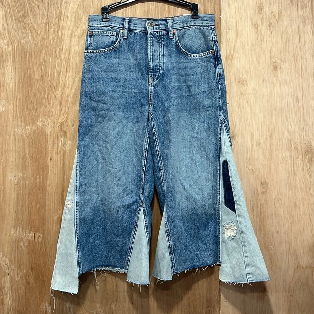 NWOT We The Free - Ripple Wide-Leg Cropped Jeans, 28